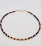 Seed bead and sterling silver anklet - Image 3