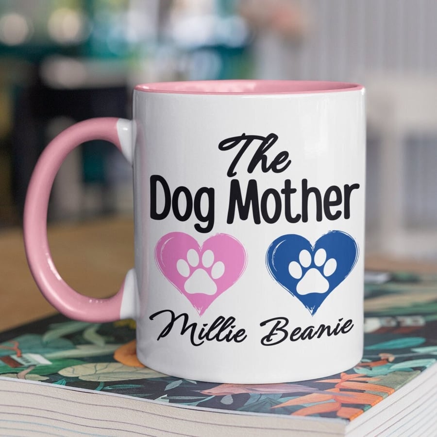 Personalised Dog MUM Mug- The DOG Mother- Personalised Gift Present For Dog Mum 