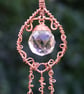 Rainbow Crystal Copper Window Hanging with Beaded Dangles - Image 3
