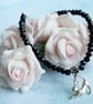 Black Bead Bracelet with Stretching Cat Charm - Image 5