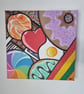 Sweets and Treats Acrylic Canvas Painting Dopamine Decor