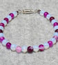 Opalite and Purple Agate Bracelet