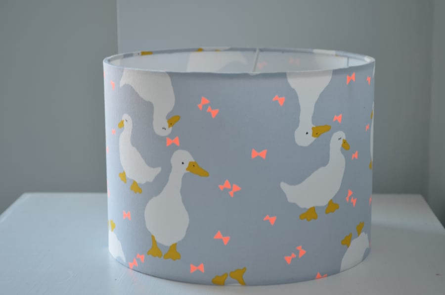 HALF PRICE SALE, 25cm Grey Lampshade, Duck lamp, Animal lamp shade, lampshade,