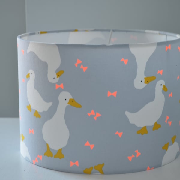 HALF PRICE SALE, 25cm Grey Lampshade, Duck lamp, Animal lamp shade, lampshade,