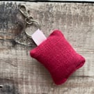 Pink Fabric Keyring