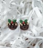 Christmas pudding stud earrings  - Image 4