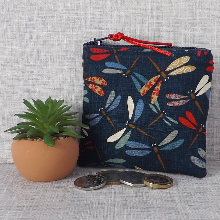 Coin purse, small purse, dragonflies.