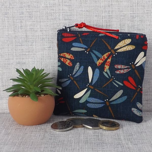 Coin purse, small purse, dragonflies.