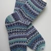 hand knit mens wool socks UK 9-11