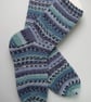 hand knit mens wool socks UK 9-11 - Image 1