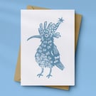 'Bird With a Party Hat' Birthday Card