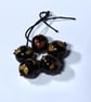 Handmade brown and amber lamp work glass beads - Image 2