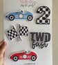 Two Fast Car Themed Cake Accessory Pack. Car Themed Cake Topper