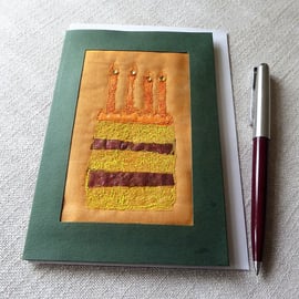 Individually Hand Crafted Textile Blank Card