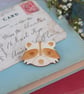 Wooden Racoon Brooch - Image 2