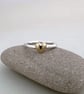 9ct Yellow Gold & Sterling Silver Heart Stacking Ring - Image 1