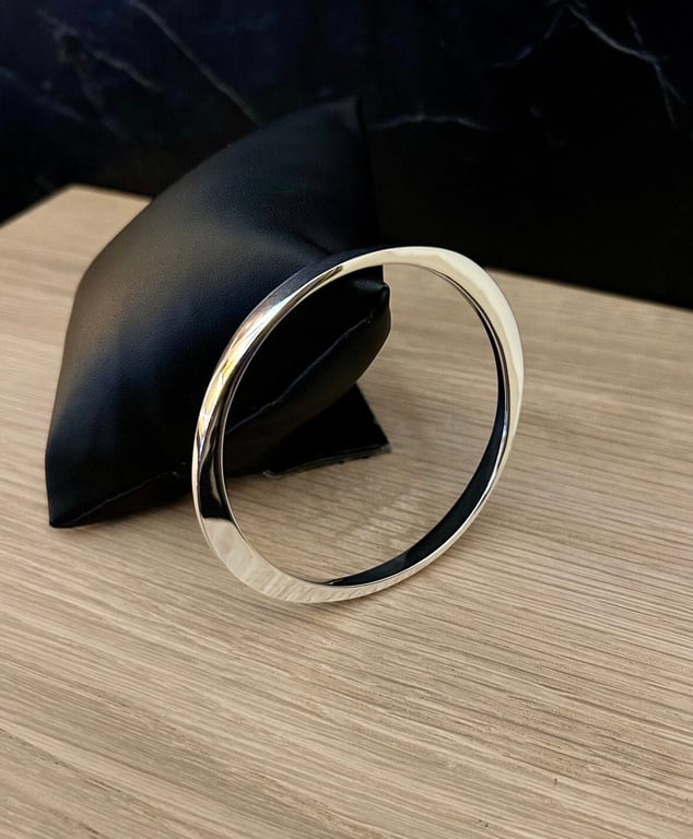 "Constants" - Hand Forged Sterling Silver Bangle - Made to any size - Heavy