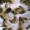 10 Bronze 3D Witch Hat Charms Halloween