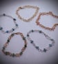 Silver wire and semin-precious stone Infinity bracelets - multiple options - Image 4