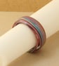 Multicoloured Polymer Clay Band Ring - Psychedelic - Abstract - Size P - Image 3