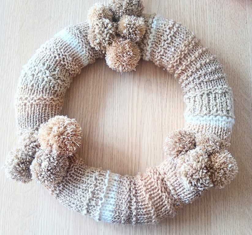 Knitted Christmas wreath
