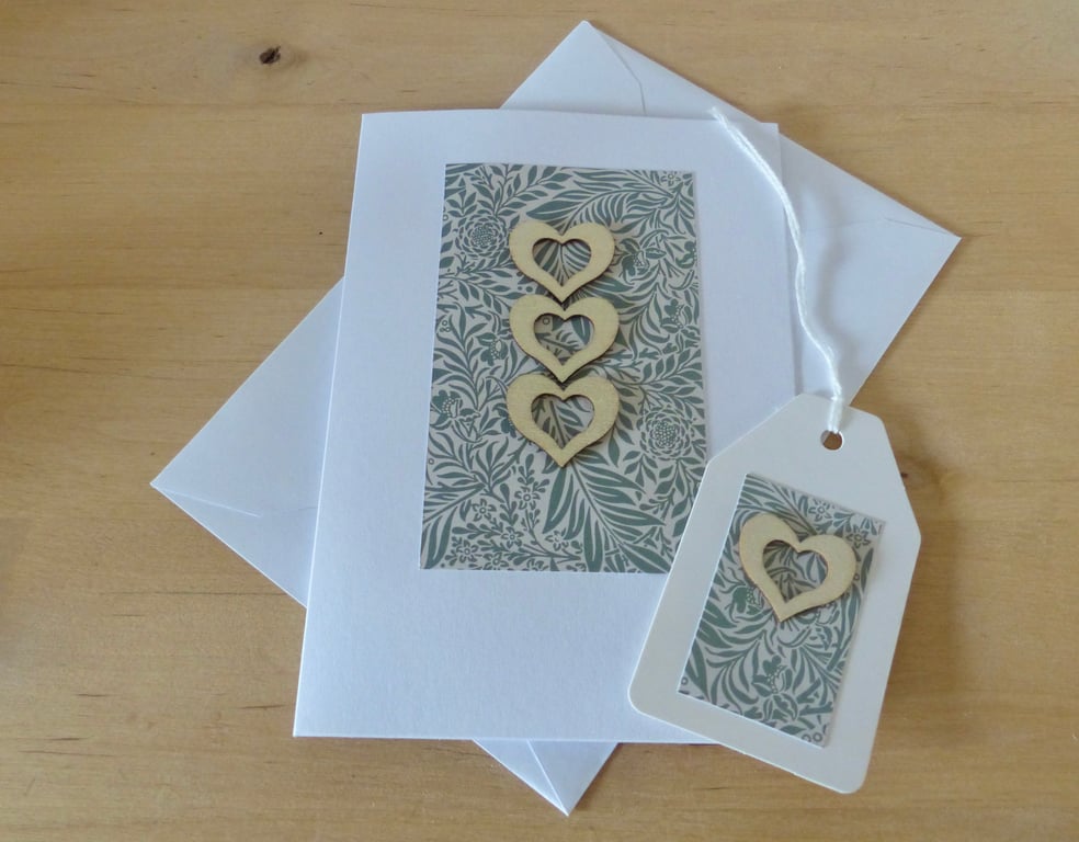 A6 'Hearts' Card & Gift Tag