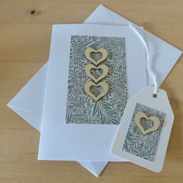 A6 'Hearts' Card & Gift Tag