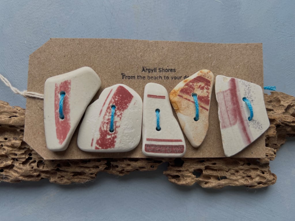 Handmade sea pottery buttons