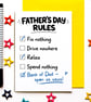 Funny Father's Day Card for Dad, Bank of Dad Rules