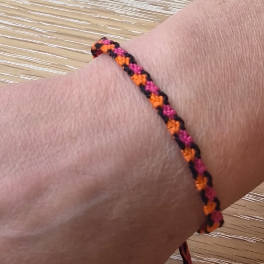 Adjustable Woven String Bracelet,Boho Stacker Bracelet, Unisex Gift (STK-0016)