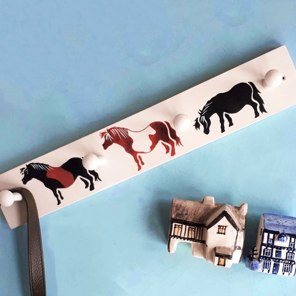 Shetland Ponies Coat Rack