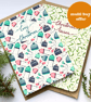 Pattern Christmas cards pack of four - Image 1