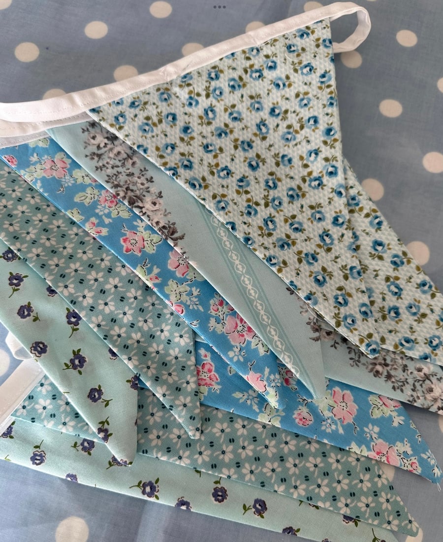 Retro Vintage Fabric Bunting, Banner, 