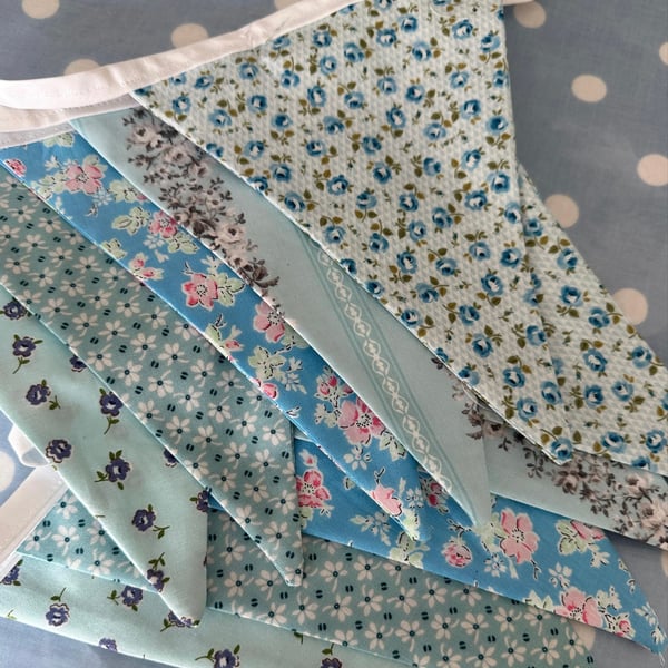 Retro Vintage Fabric Bunting, Banner, 