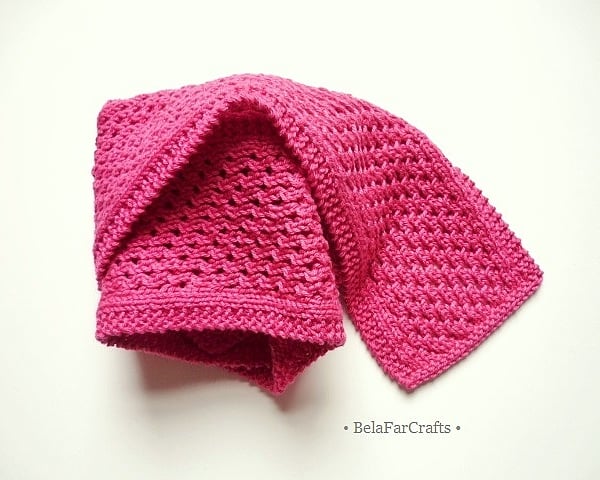 Fuchsia decorative scarf - Cotton anniversary - Handmade gift 
