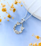 Butterfly Necklace - Recycled Silver Pendant with Flowers and Butterflies - Image 2