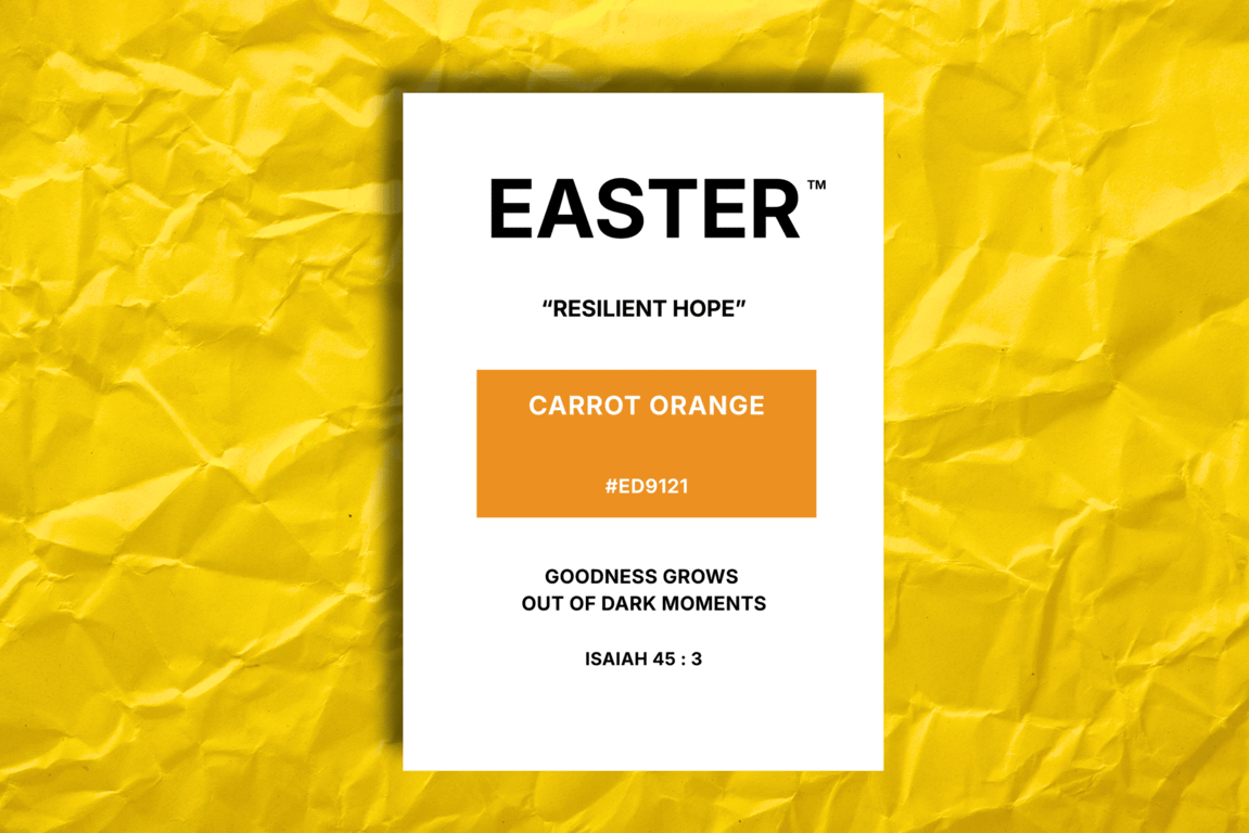 Easter Greeting Card – CARROT ORANGE Colour Swatch Series (A6 Blank Inside)