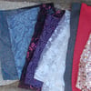 Sparkles and lace reclaimed fabric for slow stitching applique 