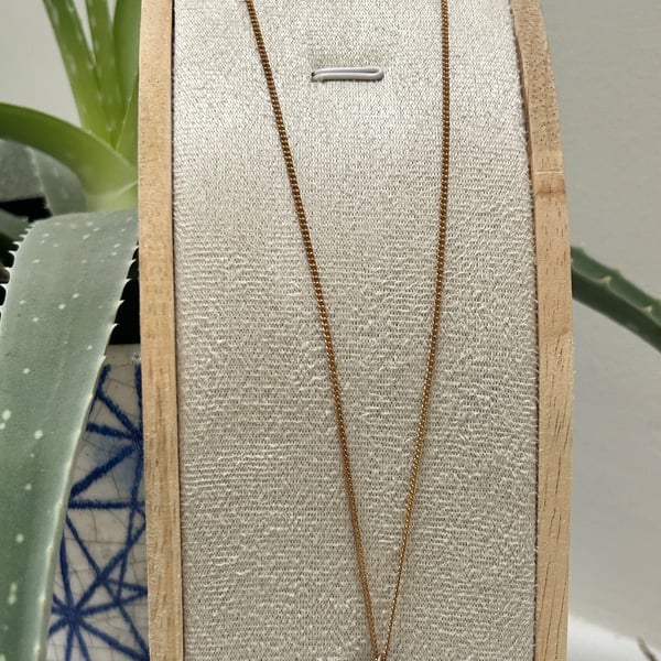 Green seaglass and coral pendant 14 carat gold filled