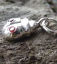 Fine Silver Ladybird Charm Set With CZ Stones and Sterling Silver Loop - Image 2