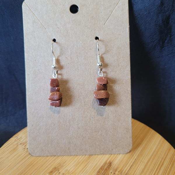 Crystal Earrings - Goldstone