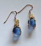 Scottish Blue Sea Glass Earrings – Handmade Drop Earrings - Coastal - Image 2