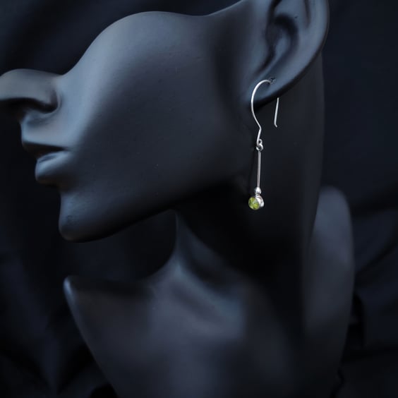 Sterling silver earrings with peridot
