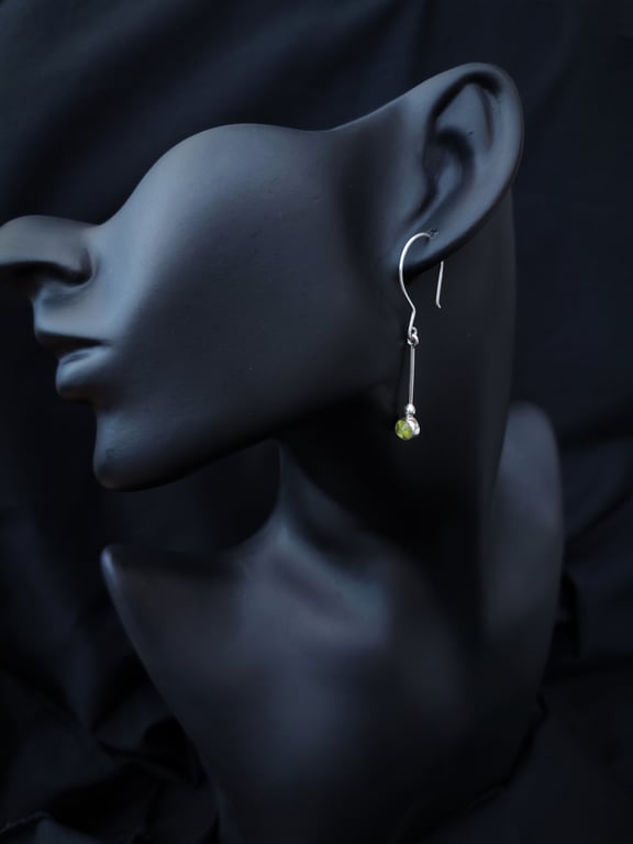Sterling silver earrings with peridot
