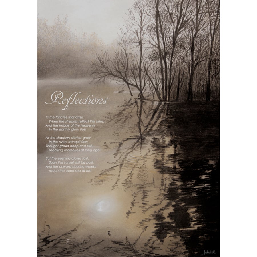 10 - 'REFLECTIONS' TYPOGRAPHICAL POETRY POSTER