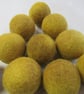 10 Large 3cm Weld Yellow Natural Dye Felt Balls - Image 4