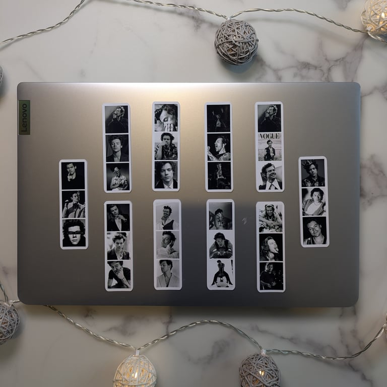 Harry Styles Sticker Set Black White Vinyl Decal Stickers Bundle