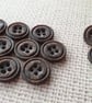 11 16" 18mm 28L Brown wood EFFECT Buttons - Image 1
