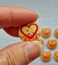 5 x Wooden Buttons - 20mm Heart Pattern - Image 4