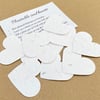 10 x 2 inch White Plantable Seed Hearts - Wedding Seeded Favours